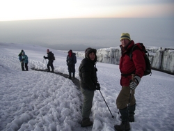 walking through the ice