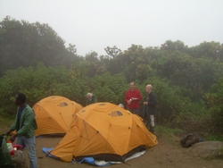 The Machame Camp site