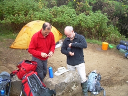 Preparing to leave camp