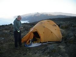 Early morning over shira camp