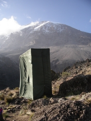 Toilet tent at Karanga camp